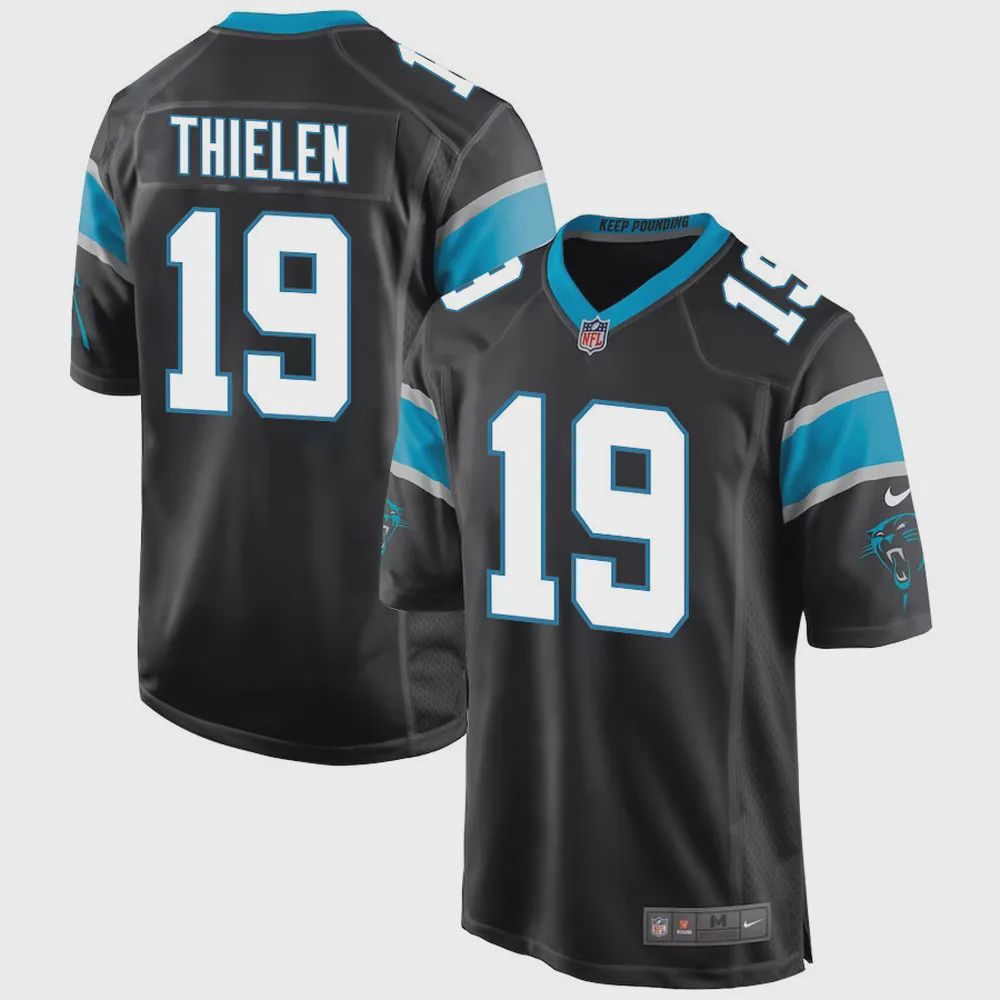 Adam Thielen 19 Carolina Panthers Men Game Jersey – Black