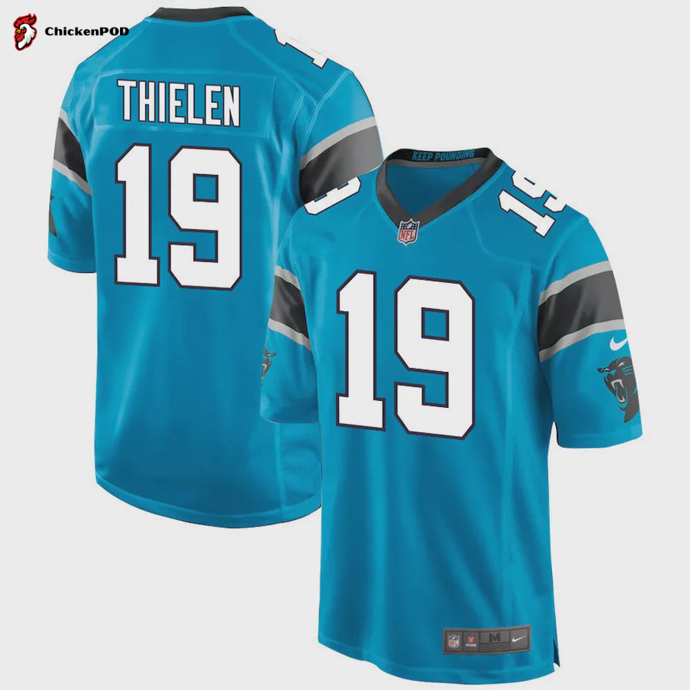 Adam Thielen 19 Carolina Panthers Men Game Jersey – Blue