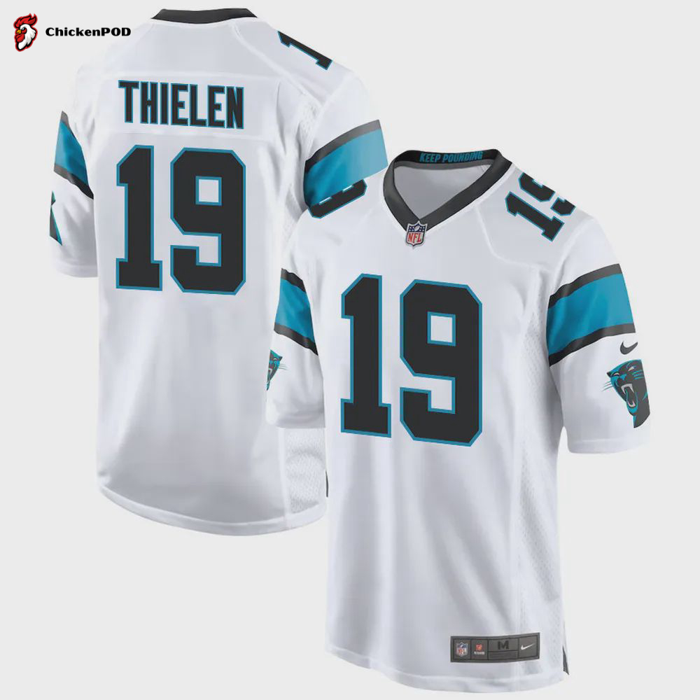 Adam Thielen 19 Carolina Panthers Men Game Jersey – Black