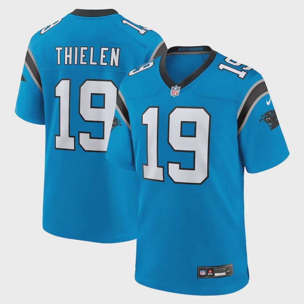 Adam Thielen 19 Carolina Panthers Men’s Alternate Game Jersey – Blue