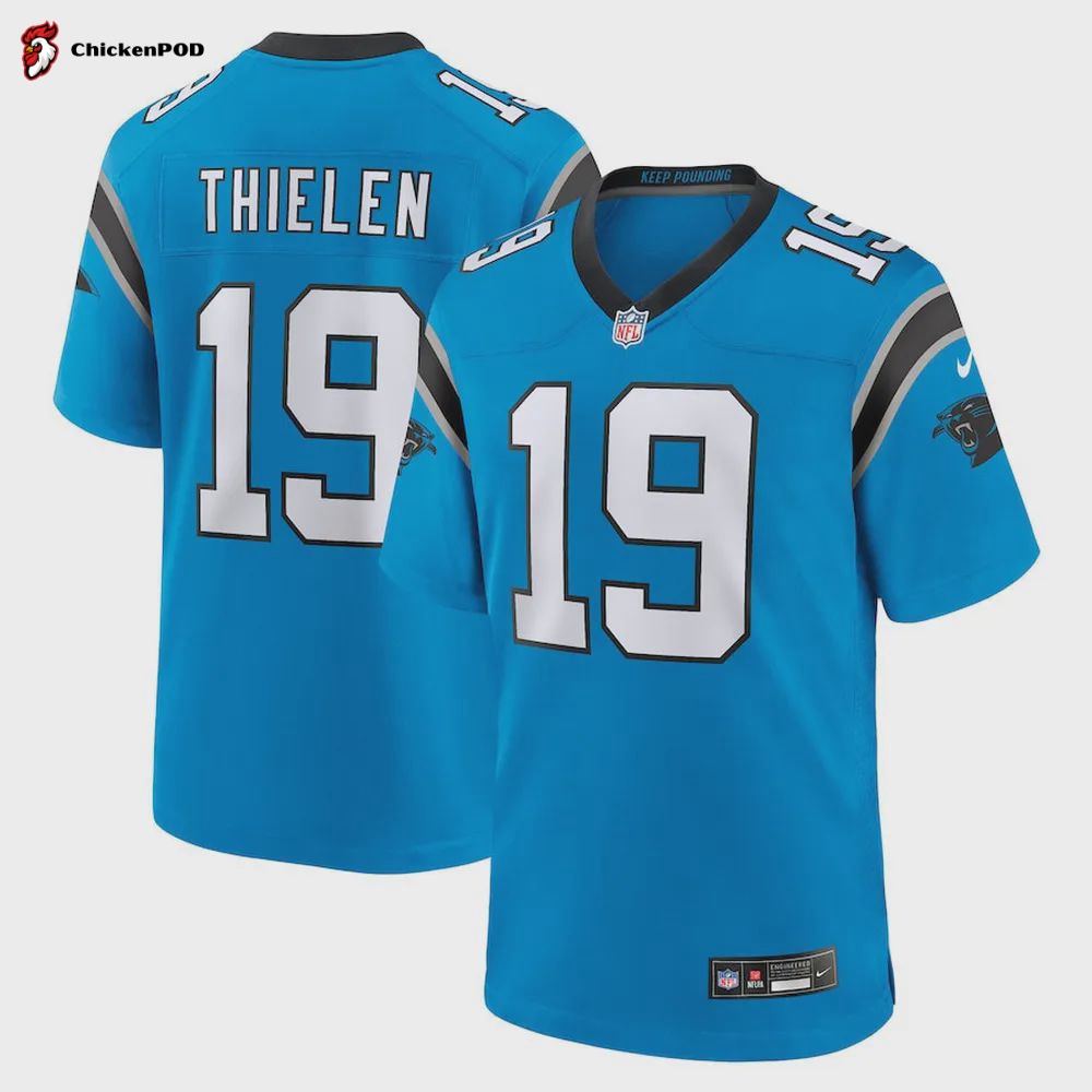 Adam Thielen 19 Carolina Panthers Men Game Jersey – Blue