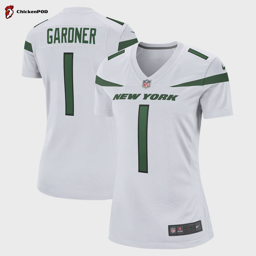 Ahmad Sauce Gardner 1 New York Jets Women’s 2022 Draft First Round Pick Game Jersey In White