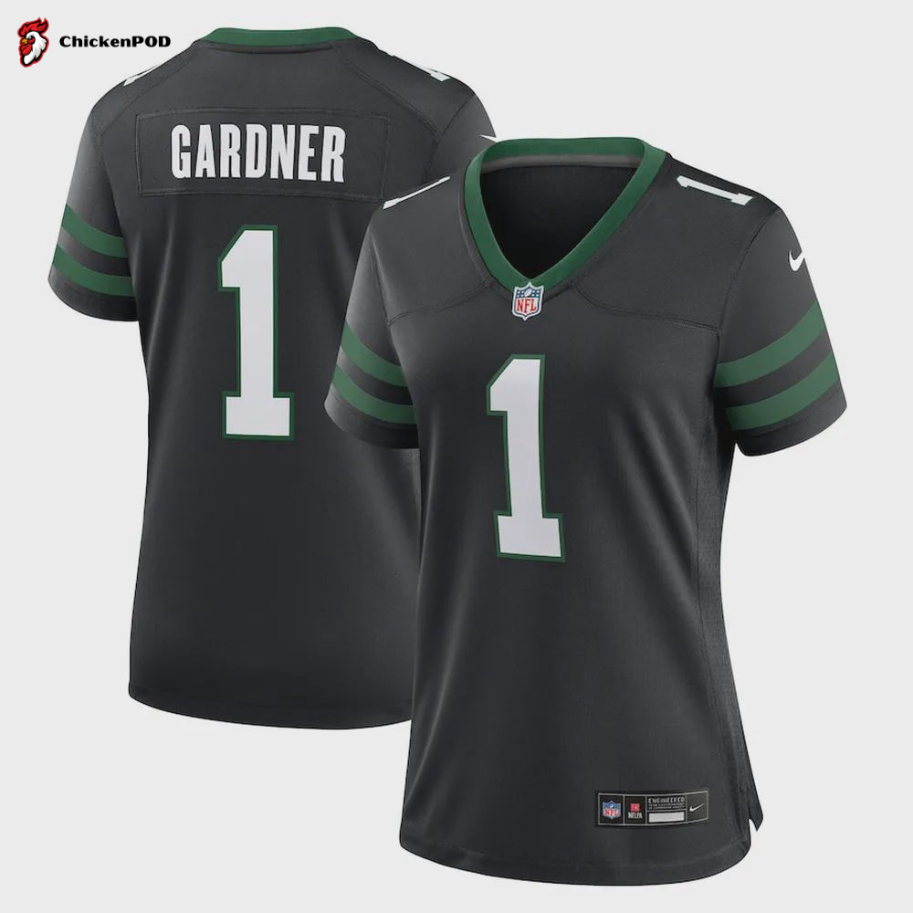 Ahmad Sauce Gardner 1 New York Jets Women’s Player Game Jersey – Legacy Black