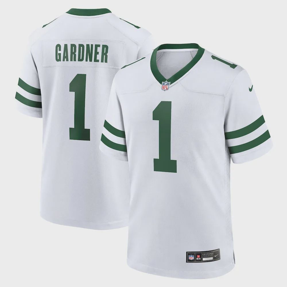 Ahmad Sauce Gardner 1 New York Jets YOUTH Game Jersey – White