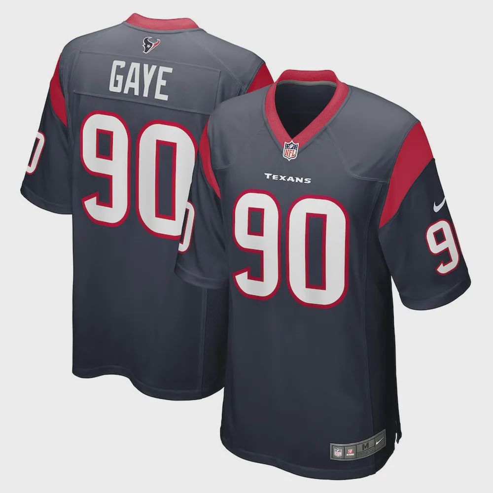 Ali Gaye 90 Houston Texans Men’s Team Game Jersey – Navy