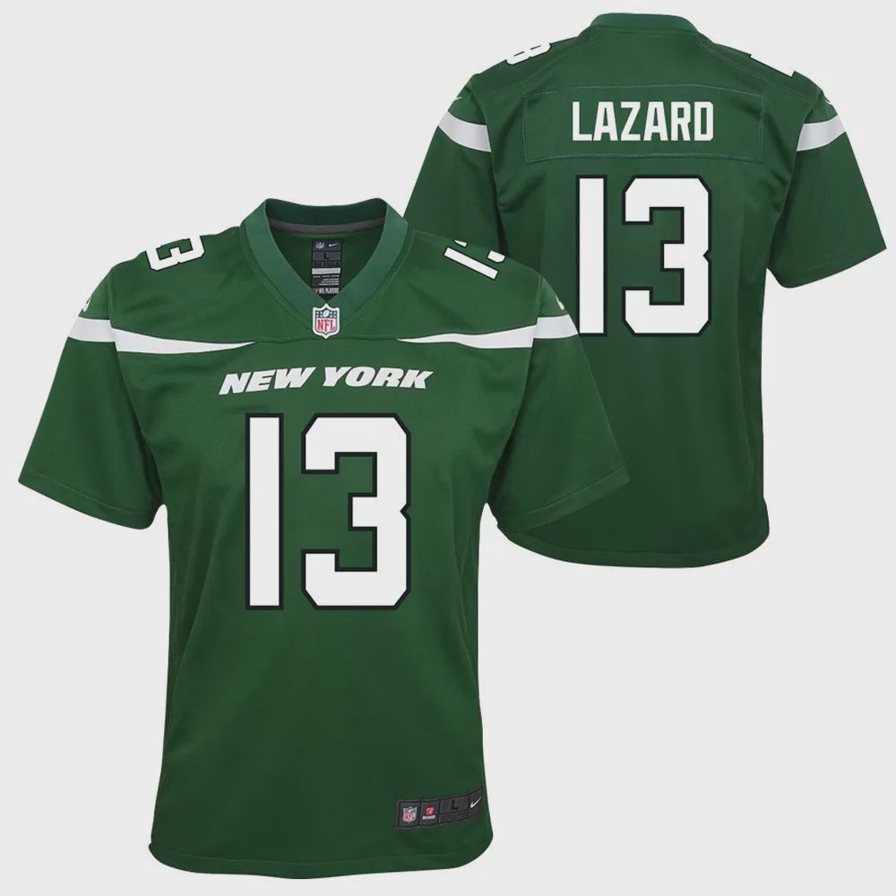 Allen Lazard 13 New York Jets Youth Game Jersey – Gotham Green