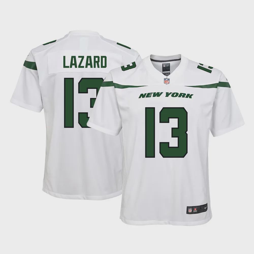 Allen Lazard 13 New York Jets Youth Game Jersey – White