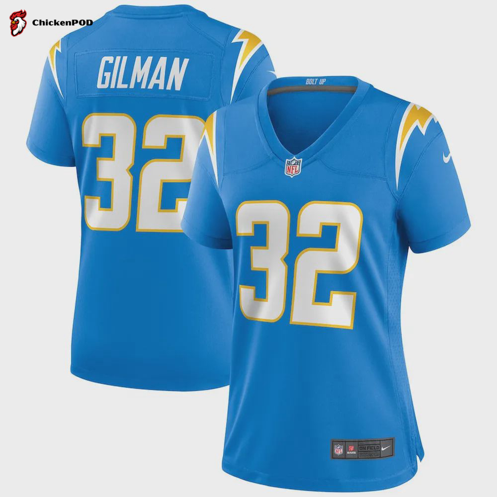 Alohi Gilman 32 Los Angeles Chargers Women’s Game Jersey – Powder Blue