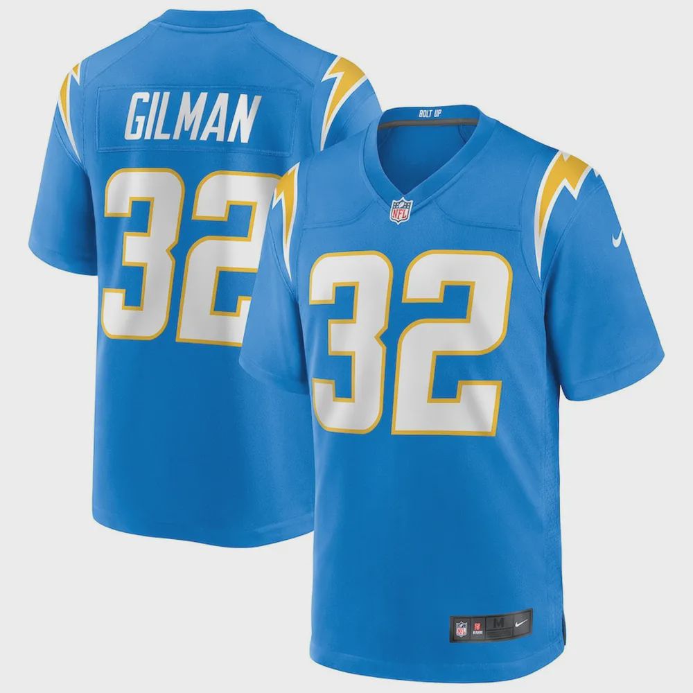 Alohi Gilman 32 os Angeles Chargers Game Jersey – Powder Blue