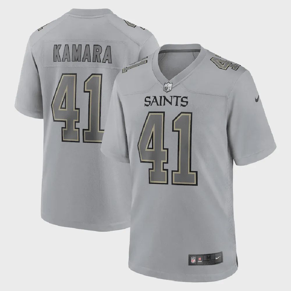 Alvin Kamara 41 New Orleans Saints Atmosphere Fashion Game Jersey – Gray