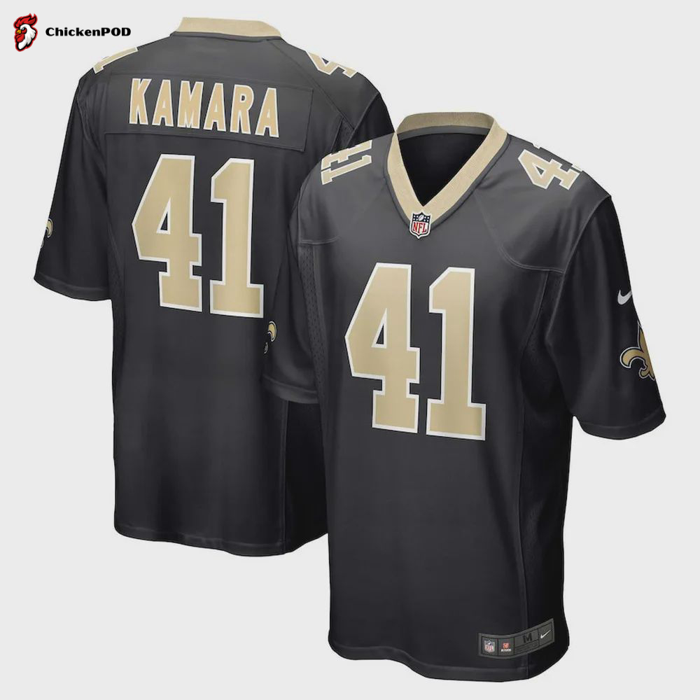 Alvin Kamara 41 New Orleans Saints Men’s Game Jersey – Black