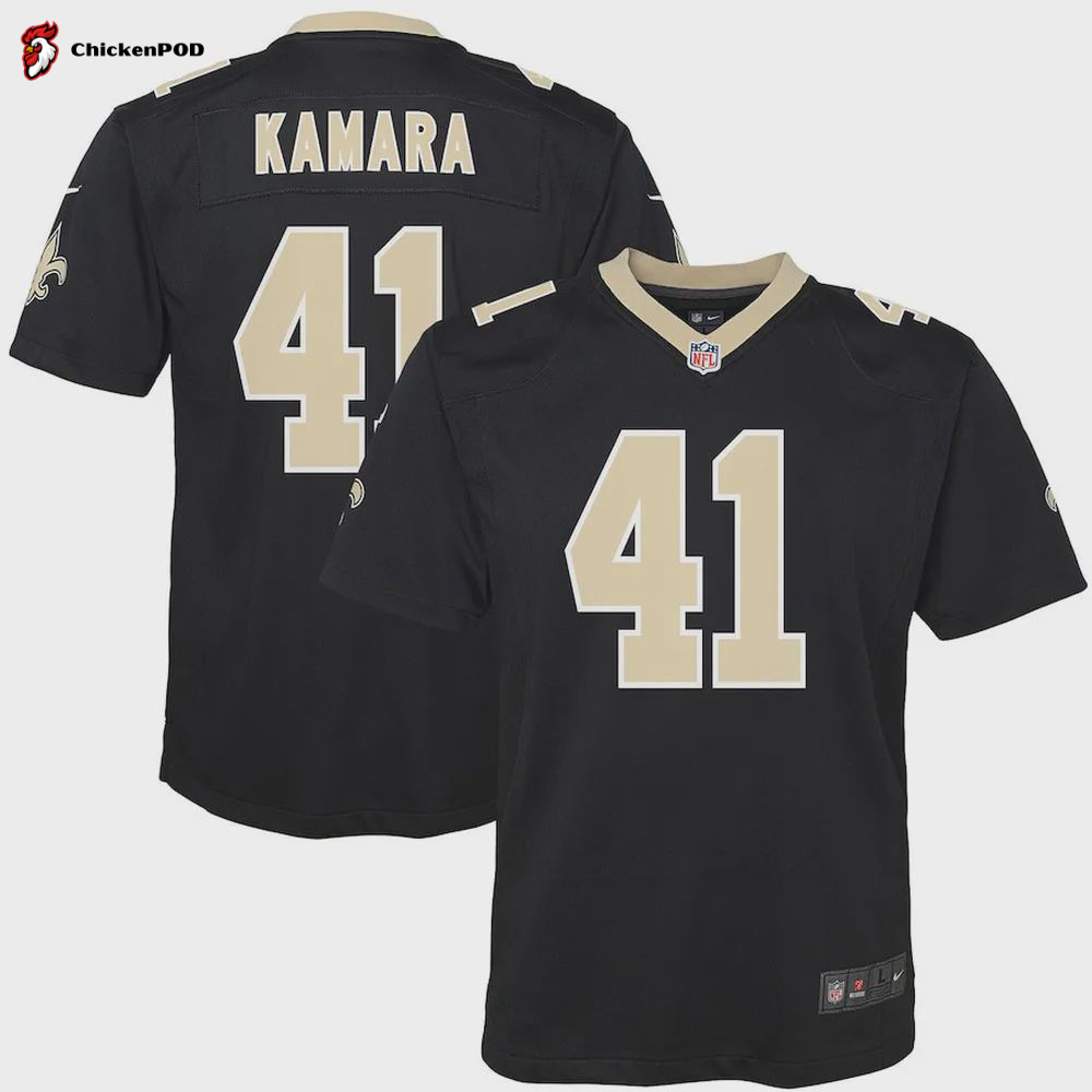 Alvin Kamara 41 New Orleans Saints YOUTH Game Jersey – White