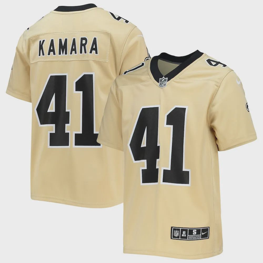 Alvin Kamara New Orleans Saints Youth Inverted Team Game Jersey – Gold