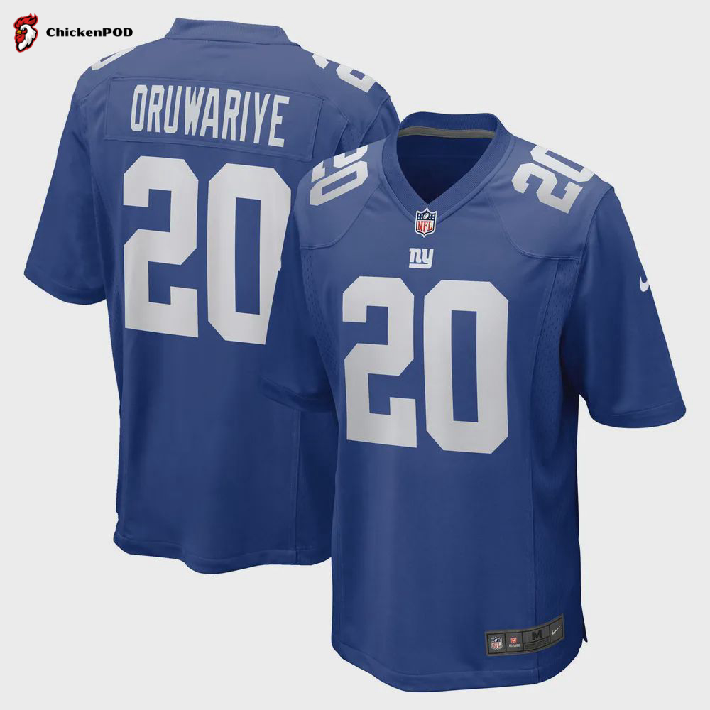 Amani Oruwariye 20 New York Giants Men Game Jersey – Royal