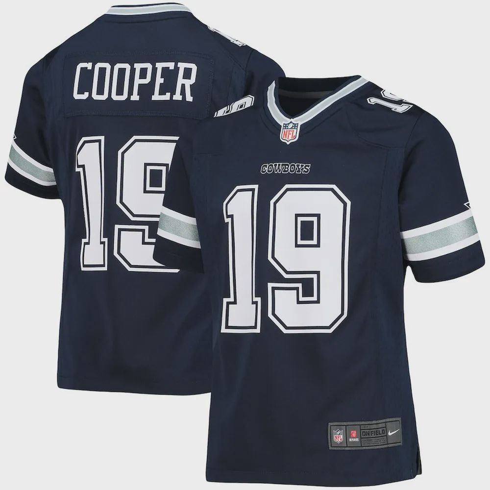 Amari Cooper 19 Dallas Cowboys Girls Youth Game Jersey – Navy