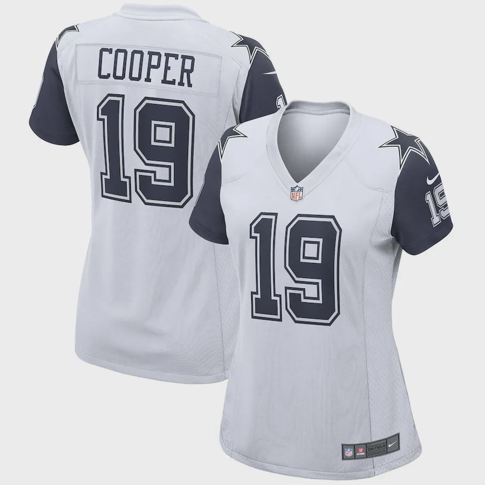 Amari Cooper 19 Dallas Cowboys Women’s Alternate Game Jersey – White