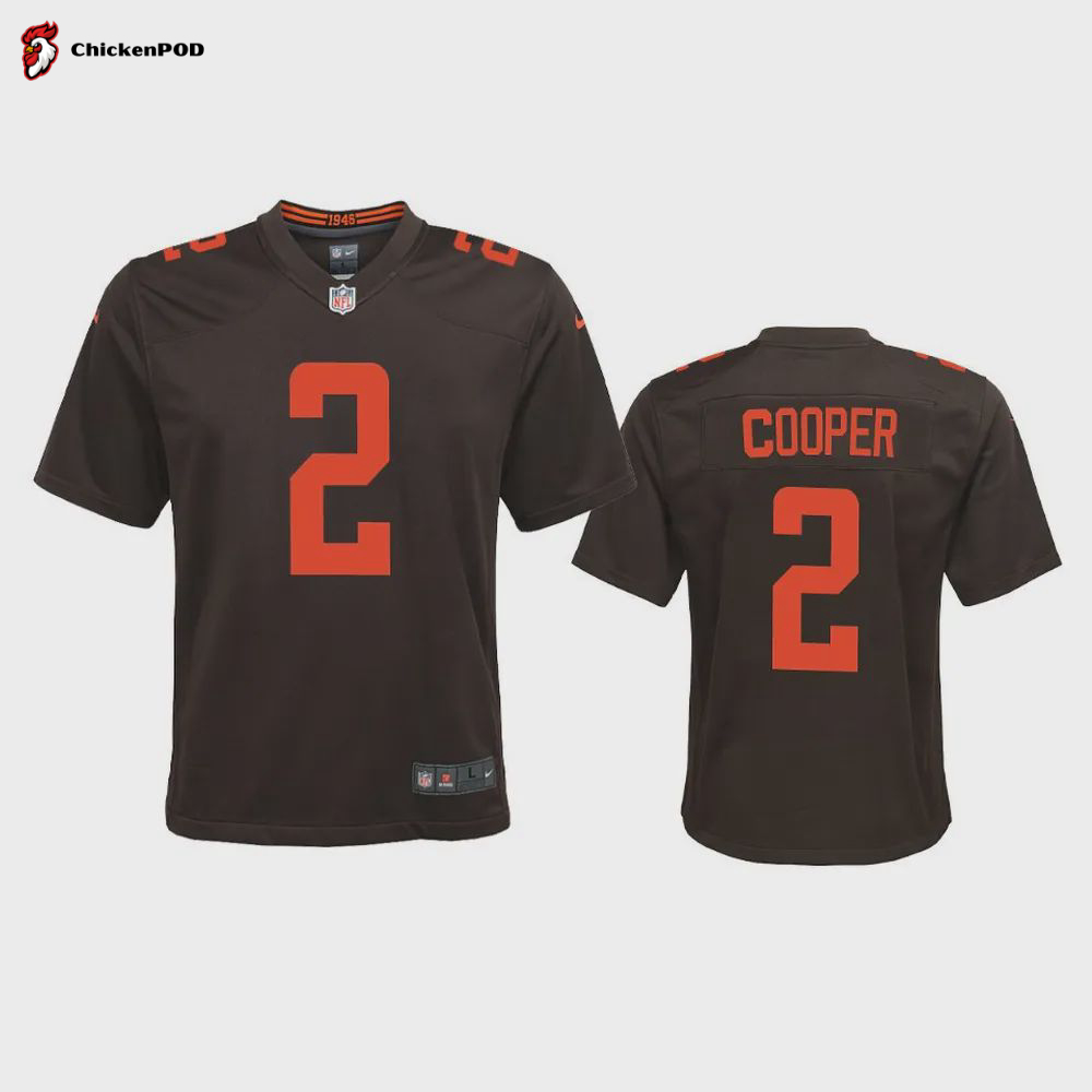 Amari Cooper 2 Cleveland Browns Youth Brown Alternate Game Jersey Jersey