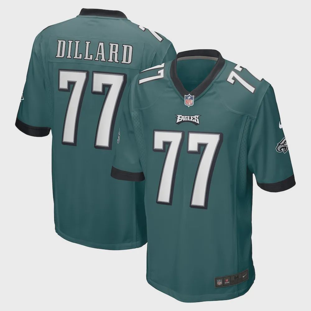 Andre Dillard 77 Philadelphia Eagles Game Jersey – Midnight Green