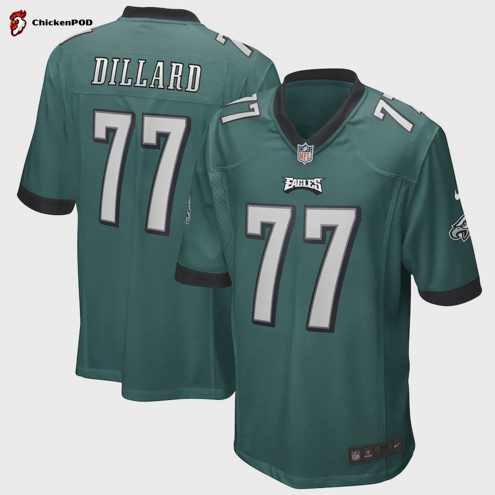 Andre Dillard 77 Philadelphia Eagles Game Jersey – Midnight Green