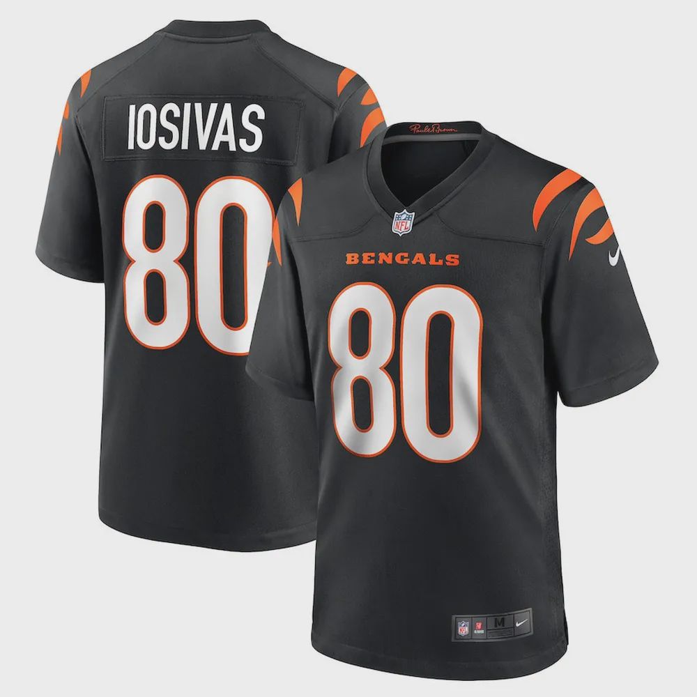 Andrei Iosivas 80 Cincinnati Bengals Men’s Team Game Jersey – Black