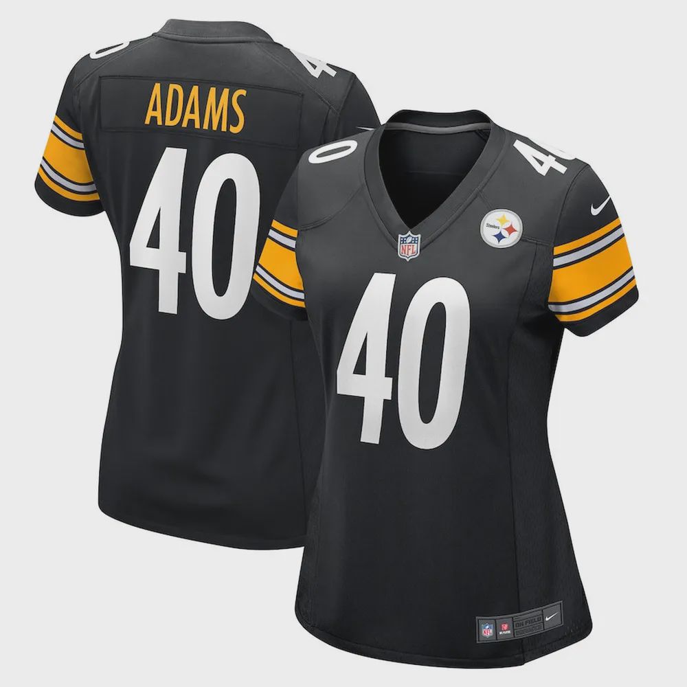 Andrew Adams 40 Pittsburgh Steelers Women’s Game Jersey – Black