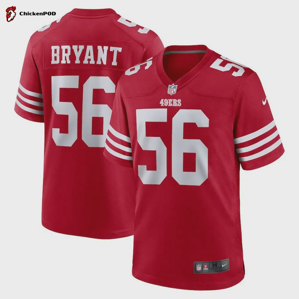 Austin Bryant 56 San Francisco 49ers Game Jersey – Scarlet