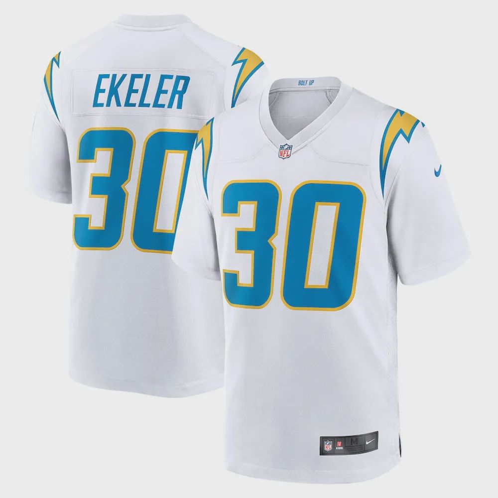 Austin Ekeler 30 Los Angeles Chargers Game Jersey – White