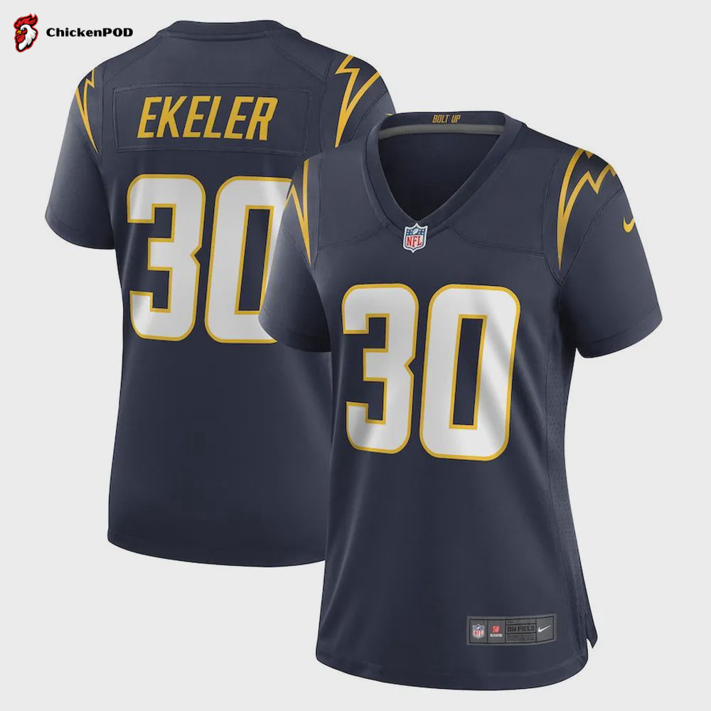 Austin Ekeler 30 Los Angeles Chargers Women’s Game Jersey – Navy