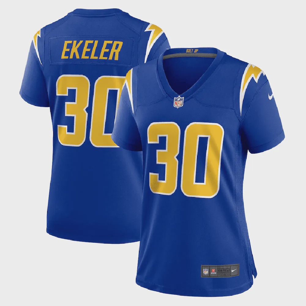 Austin Ekeler 30 Los Angeles Chargers Women’s Game Jersey – Royal