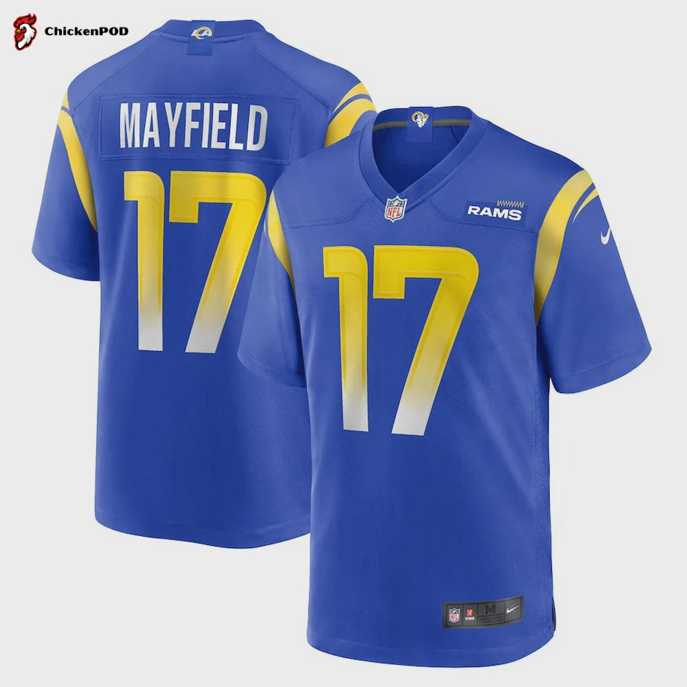 Baker Mayfield 17 Tampa Bay Buccaneers Men Alternate Game Jersey – Pewter