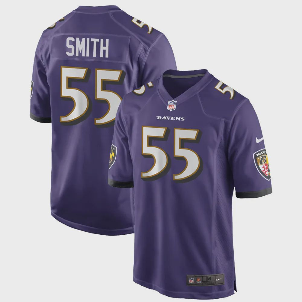 Baltimore Ravens Za’Darius Smith 55 Game Jersey – Purple Jersey