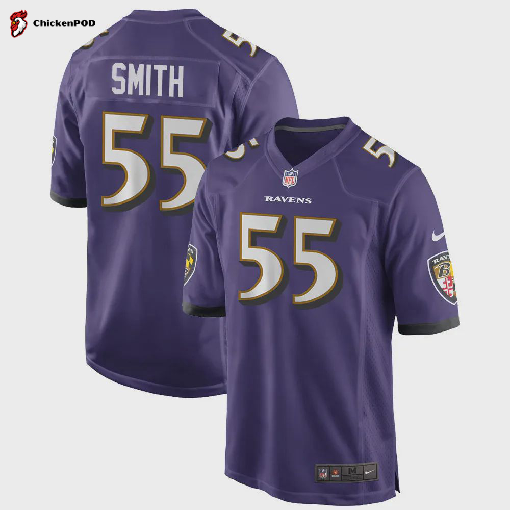 Baltimore Ravens Za’Darius Smith 55 Game Jersey – White Jersey