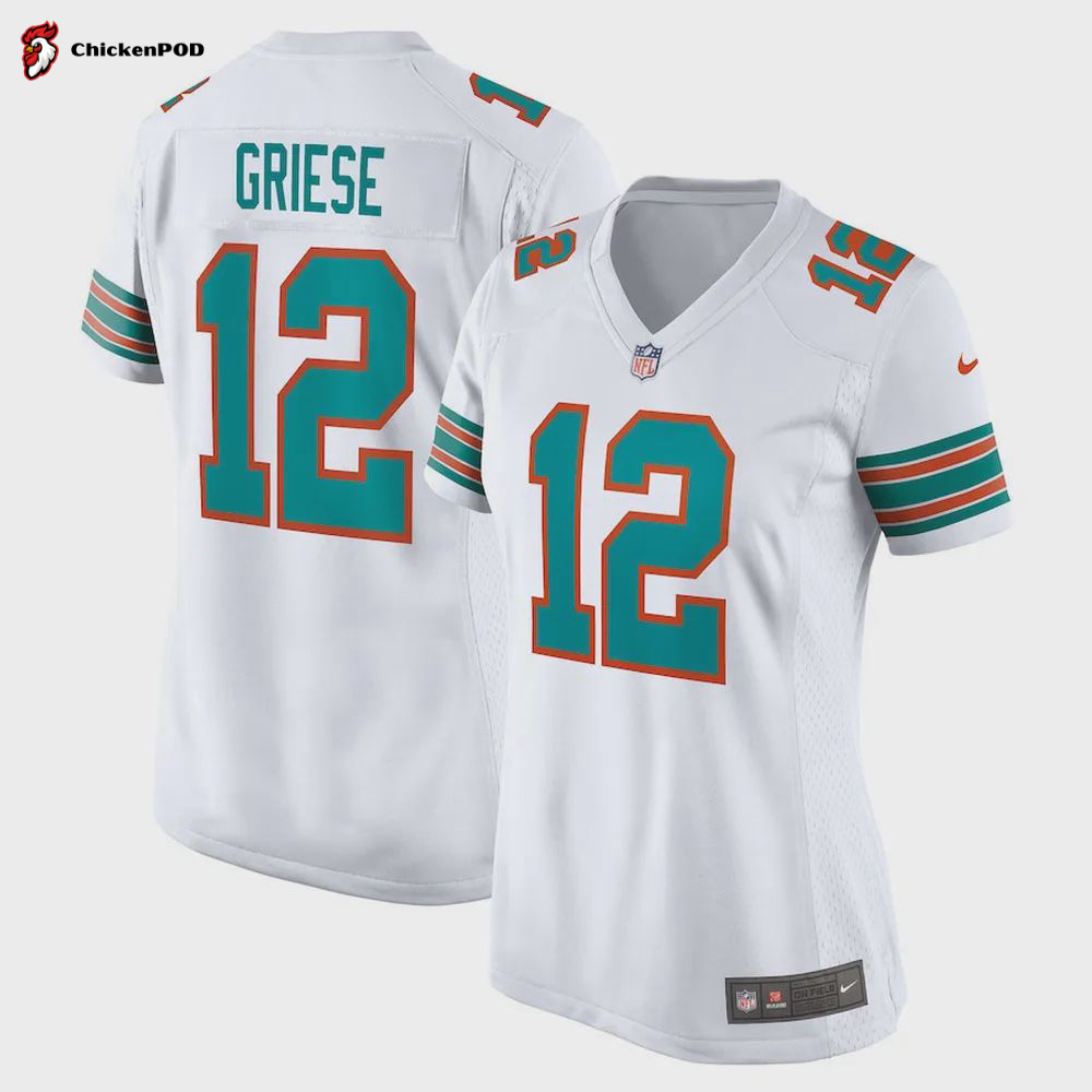 Bob Griese 12 Miami Dolphins Retired Player Jersey – White