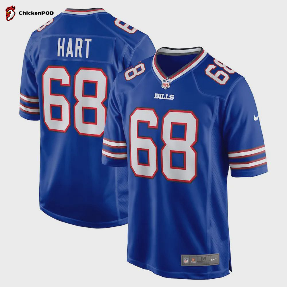 Bobby Hart 68 Buffalo Bills Game Jersey – Royal