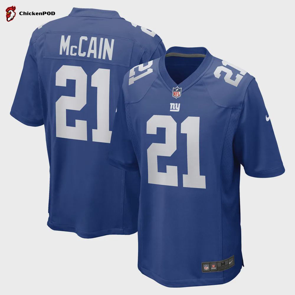 Bobby McCain 21 New York Giants Men Game Jersey – Royal