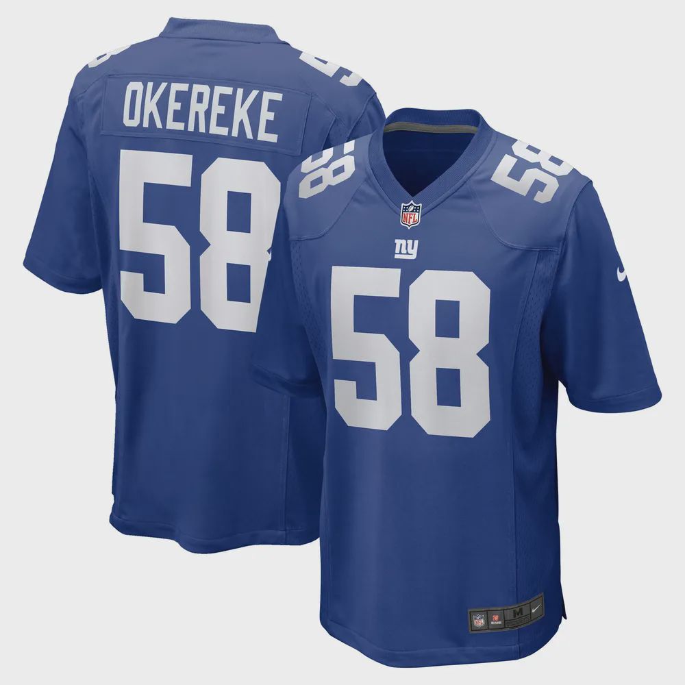 Bobby Okereke 58 New York Giants Men Game Jersey – Royal