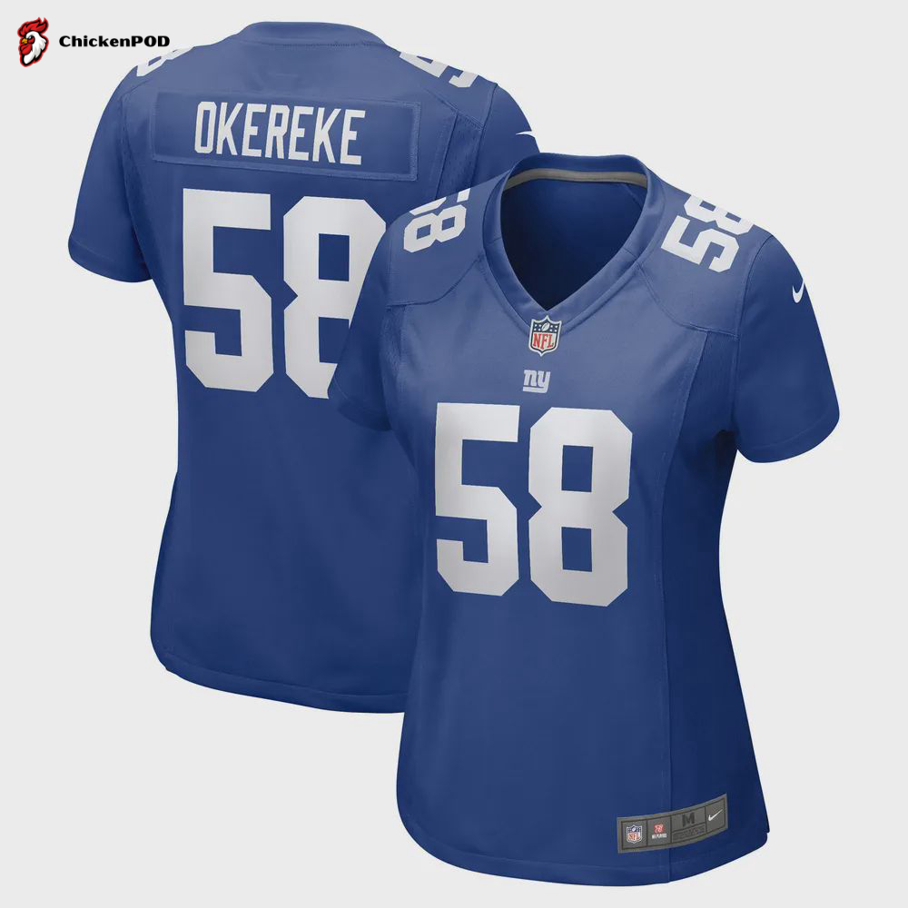 Bobby Okereke 58 New York Giants Men Game Jersey – Royal