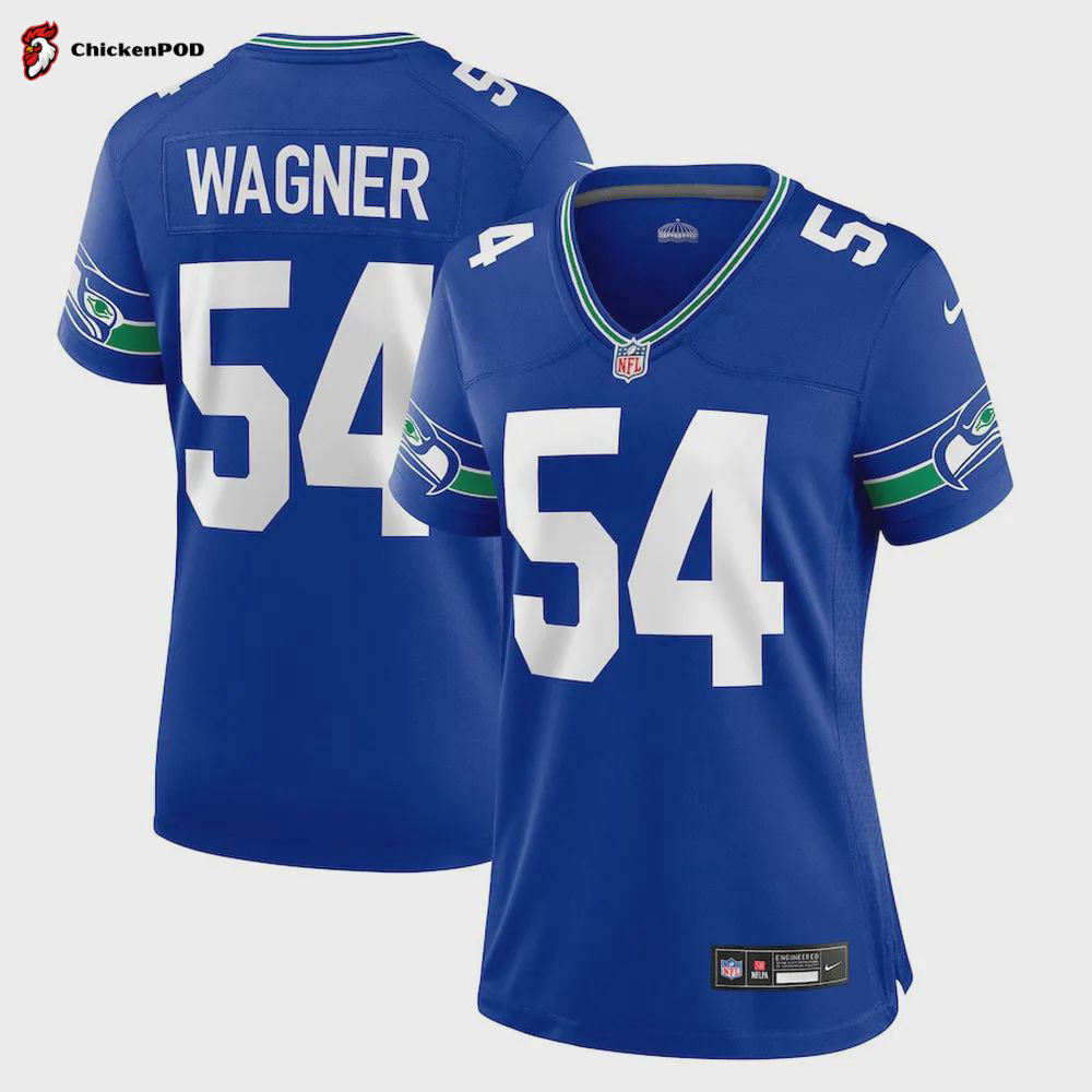 Bobby Wagner 54 Seattle Seahawks Women’s Throwback Player Game Jersey – Royal