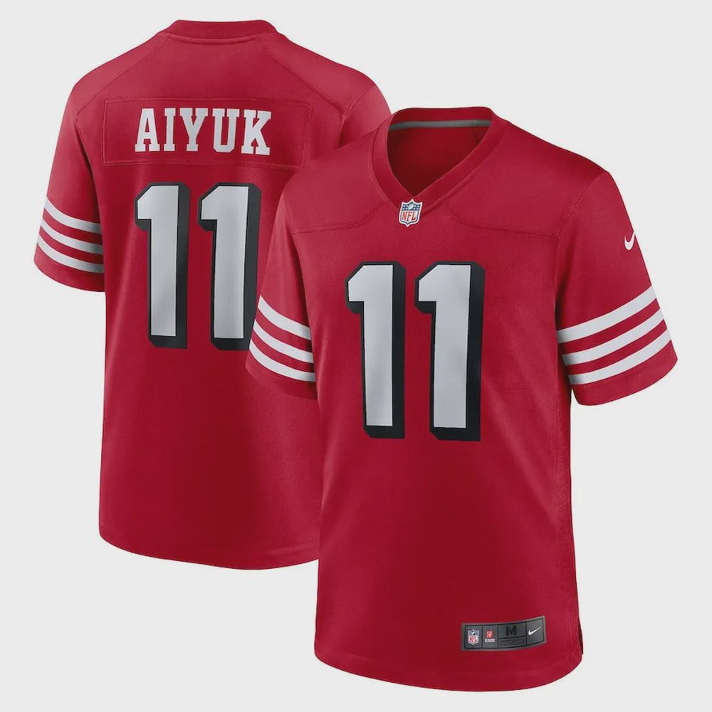 Brandon Aiyuk 11 San Francisco 49ers Alternate Game Jersey – Scarlet