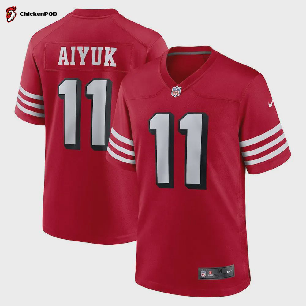 Brandon Aiyuk 11 Niners Play Game Jersey – Men, Red