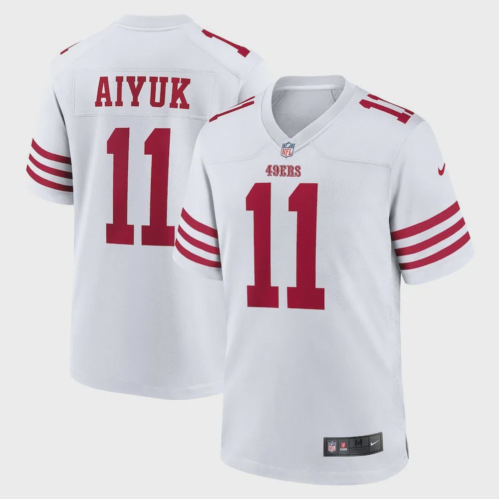 Brandon Aiyuk 11 San Francisco 49ers Player Game Jersey – White