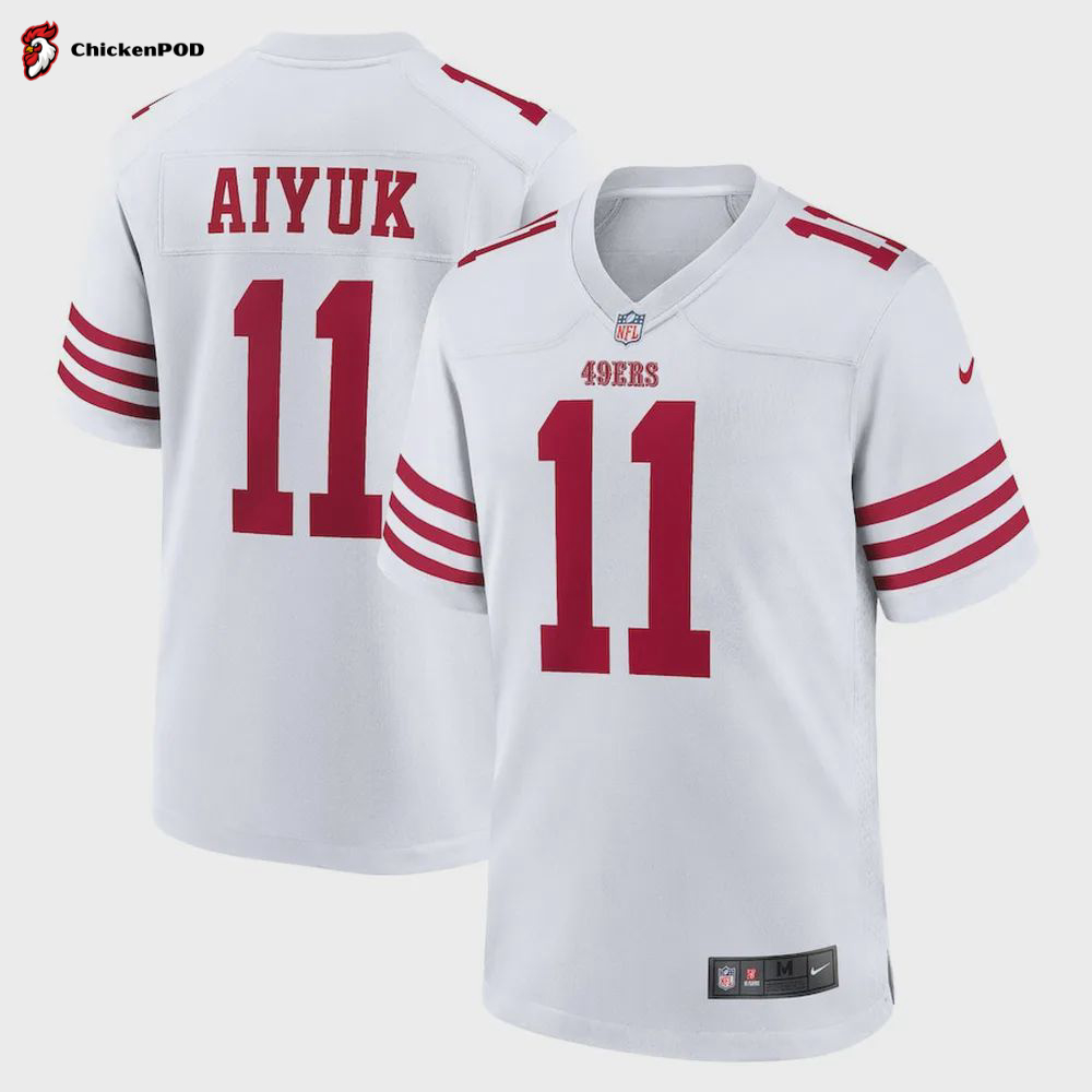 Brandon Aiyuk 11 San Francisco 49ers Player Game Jersey – White