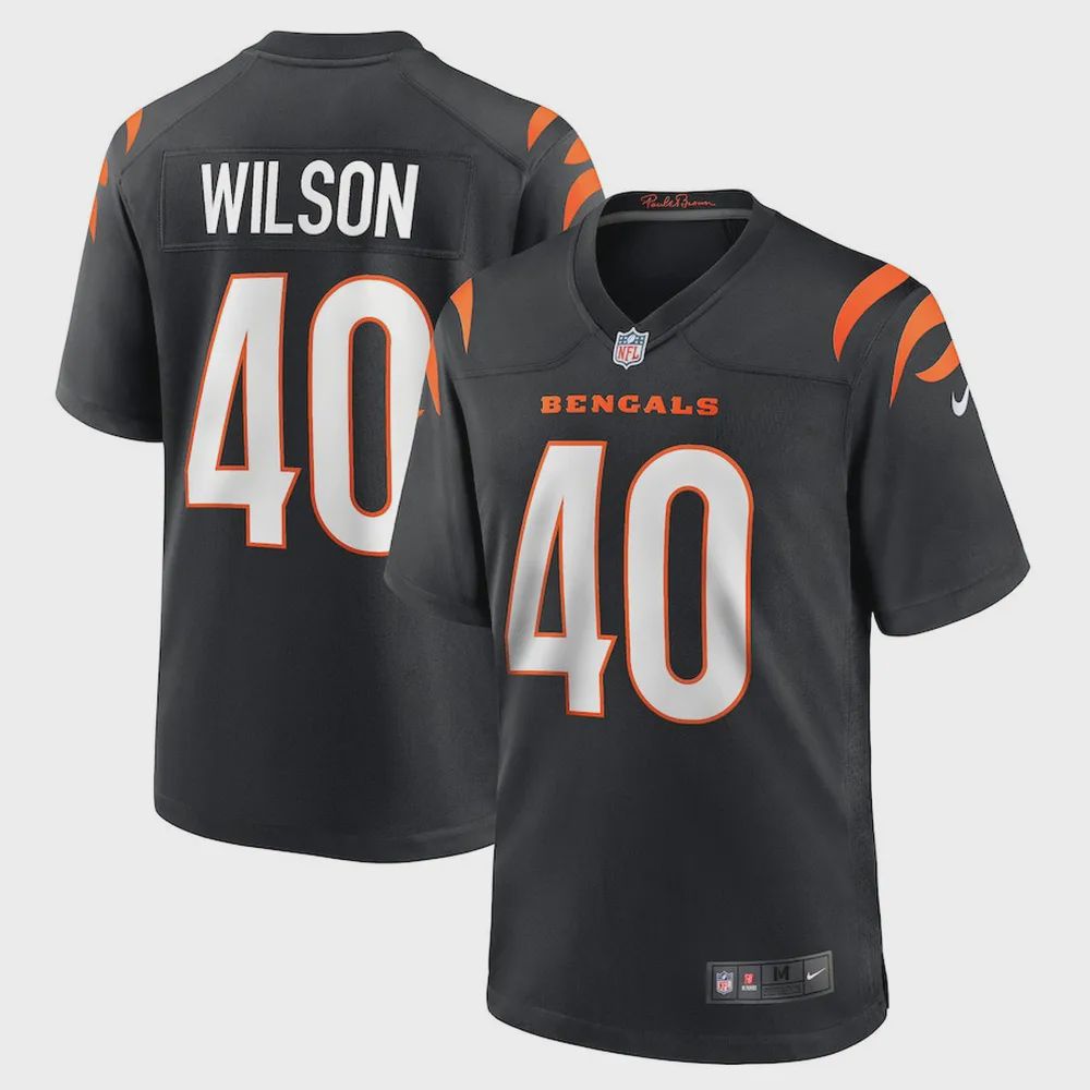 Brandon Wilson 40 Cincinnati Bengals Game Jersey – Black