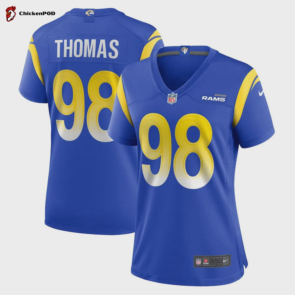 Brayden Thomas Los Angeles Rams Women’s Game Player Jersey – Royal