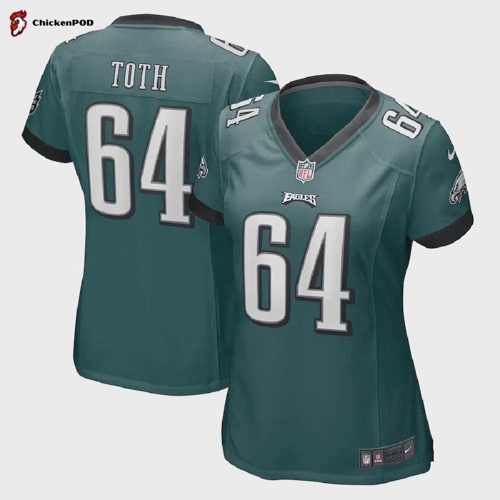 Brett Toth 64 Philadelphia Eagles Women’s Game Jersey – Midnight Green