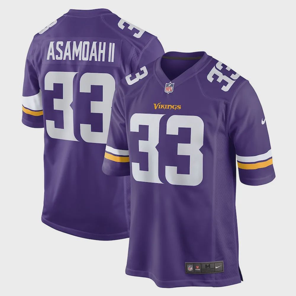 Brian Asamoah Minnesota Vikings Player Game Jersey – Purple