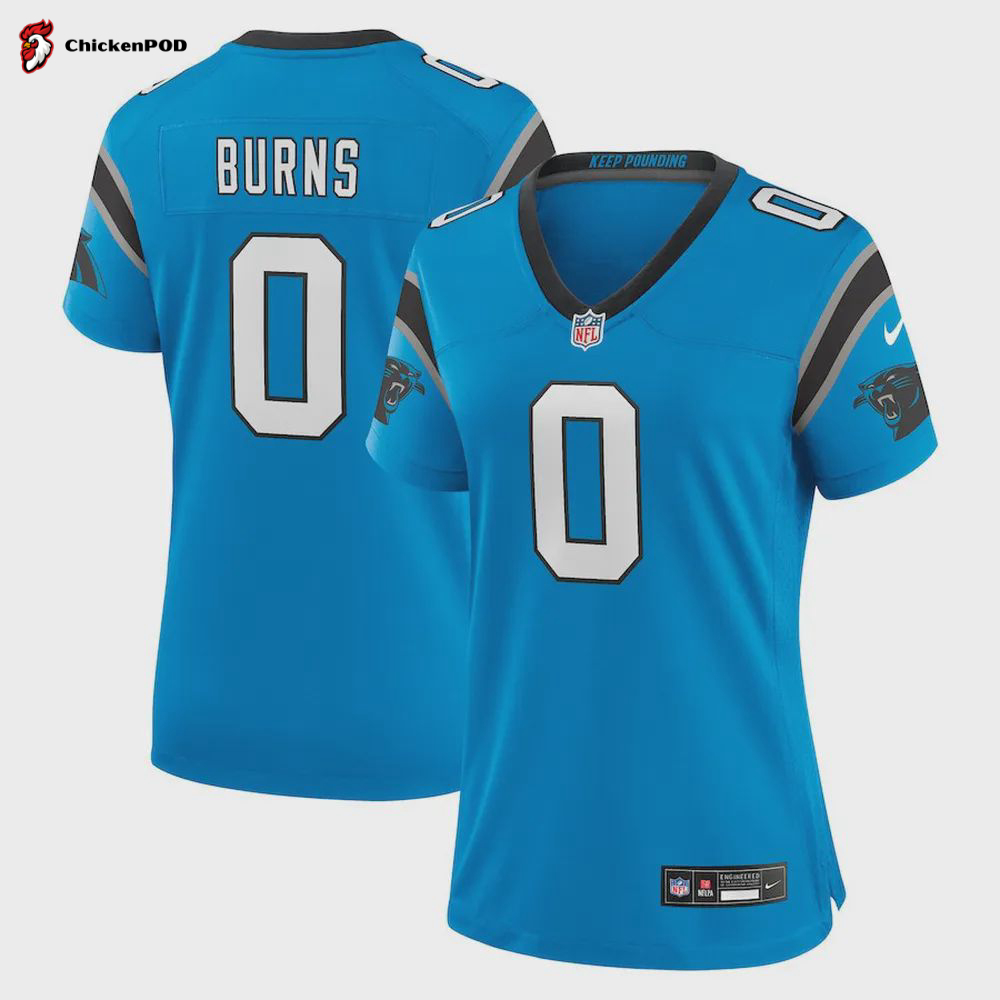 Brian Burns 0 Carolina Panthers Women’s Alternate Game Jersey – Blue