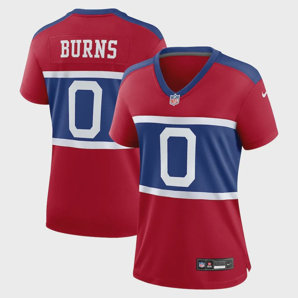 Brian Burns 0 New York Giants Women’s Alternate Player Game Jersey – Century Red