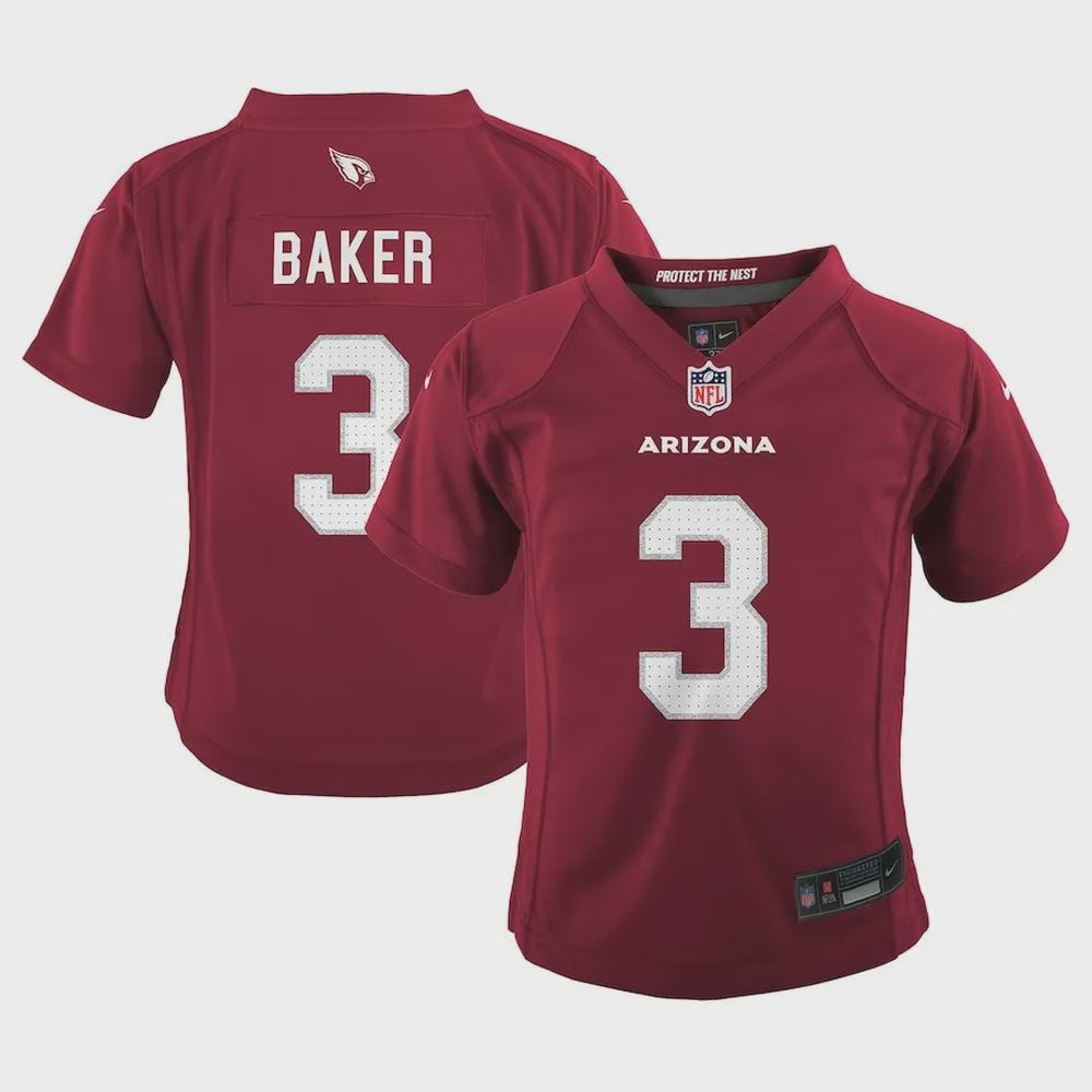 Budda Baker 3 Arizona Cardinals Preschool Game Jersey – Cardinal