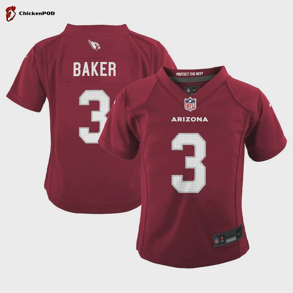 Budda Baker 3 Arizona Cardinals Preschool Game Jersey – Cardinal